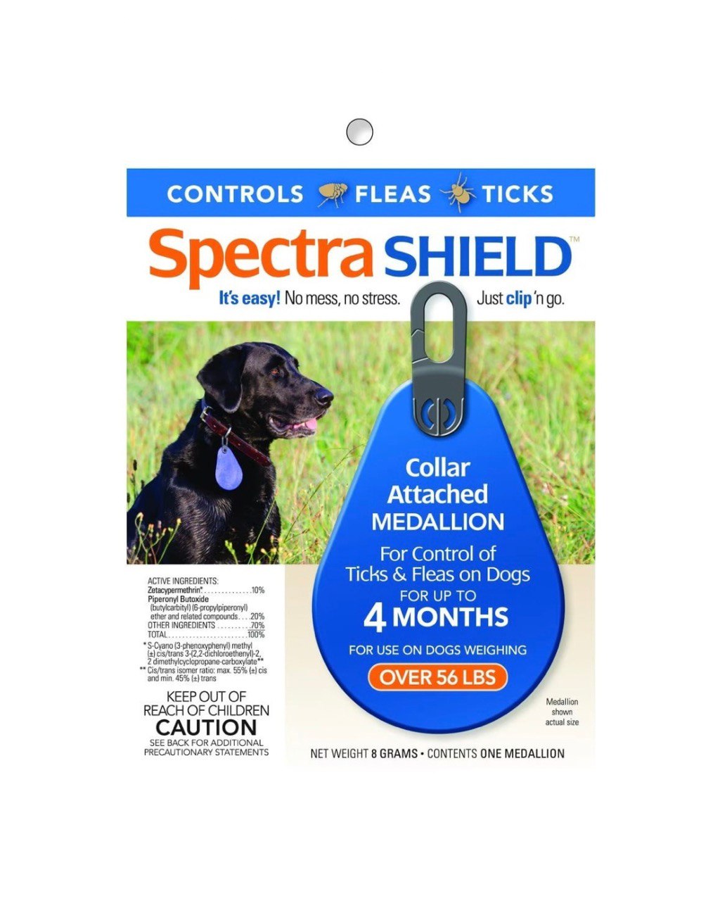 Spectra Shield Collar Attached Medallion, Large (Over 56 lbs)