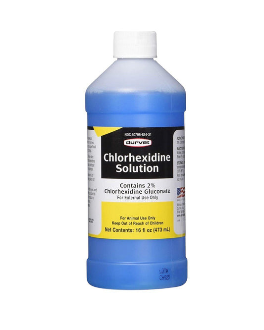 Durvet Chlorhexidine Solution Horse Antibacterial Wound Cleaner, 16-fl oz bottle